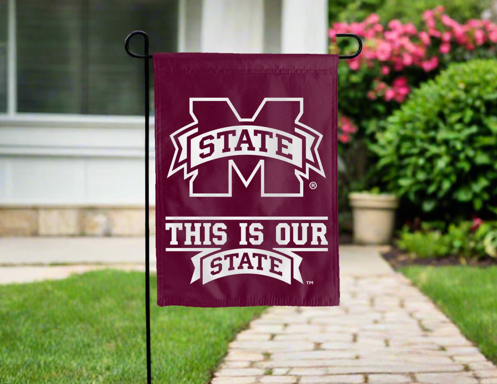 Mississippi State University Our State Double Sided Garden Flag