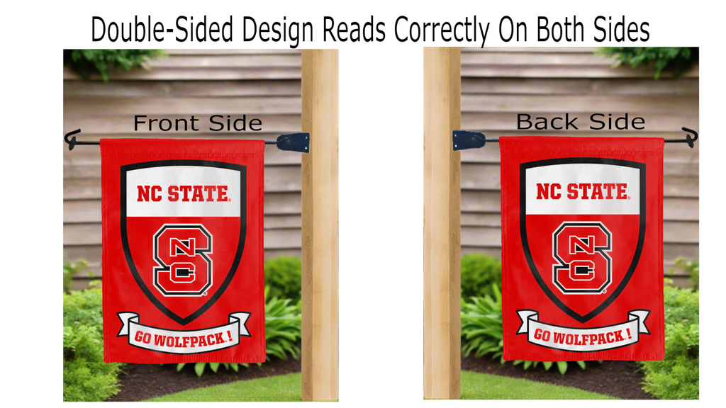 NC State Go Pack Double Sided Garden Flag