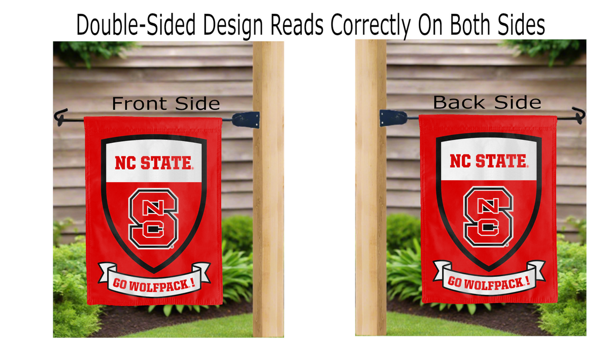 NC State Go Pack Double Sided Garden Flag