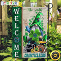 NCAA Coastal Carolina Chanticleers Garden Flag St Patricks Day Gnome Shamrock Welcome Garden Flag
