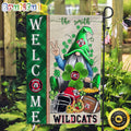 NCAA Davidson Wildcats Garden Flag St Patricks Day Gnome Shamrock Welcome Garden Flag