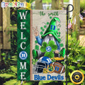 NCAA Duke Blue Devils Garden Flag St Patricks Day Gnome Shamrock Welcome Garden Flag