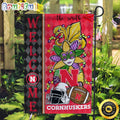 NCAA Nebraska Cornhuskers Football Flag Mardi Gras Welcome Garden Flag