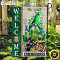 NCAA Vanderbilt Commodores Garden Flag St Patricks Day Gnome Shamrock Welcome Garden Flag