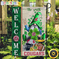 NCAA Washington State Cougars Garden Flag St Patricks Day Gnome Shamrock Welcome Garden Flag