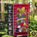 NCAA Wisconsin Badgers Football Flag Mardi Gras Welcome Garden Flag