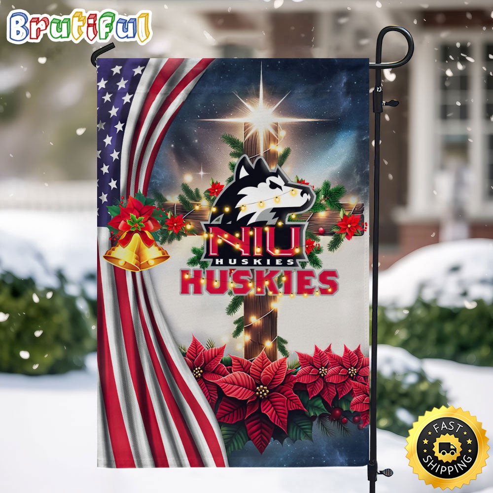 NCAA Northern Illinois Huskies Garden Flags Jesus Christ Christmas Ncaa Garden Flags