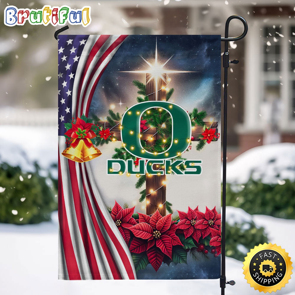 NCAA Oregon Ducks Garden Flags Jesus Christ Christmas Ncaa Garden Flags