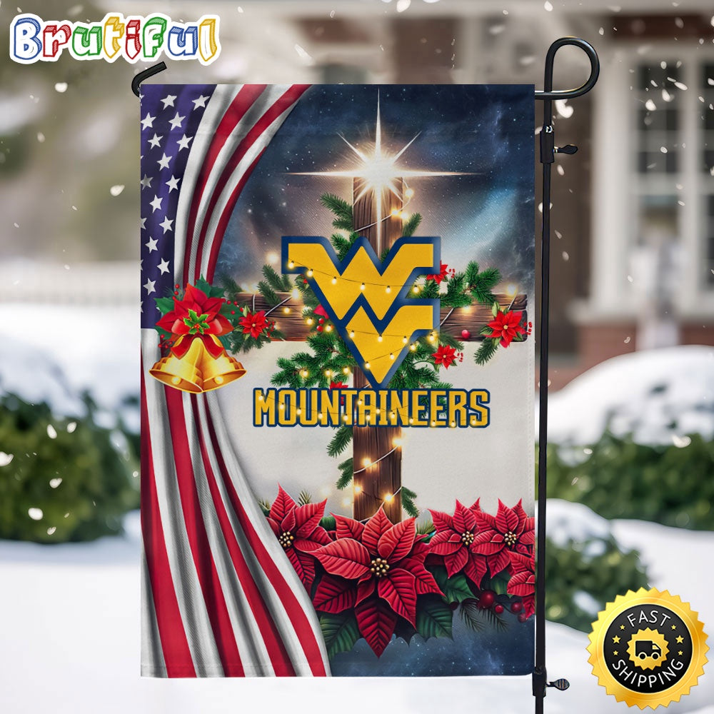 NCAA West Virginia Mountaineers Garden Flags Jesus Christ Christmas Ncaa Garden Flags