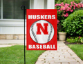 13x18 Nebraska Baseball Double Sided Garden Flag