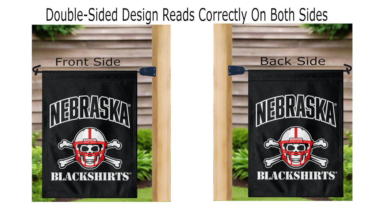 University of Nebraska - Blackshirts Double Sided Garden Flag