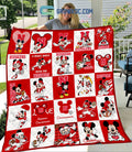 Nebraska Cornhuskers NCAA Mickey Disney Fleece Blanket Quilt