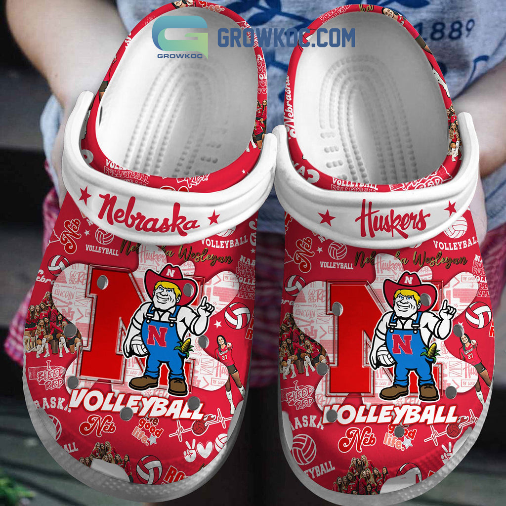 Nebraska Cornhuskers Volleyball The Good Life Crocs Clogs