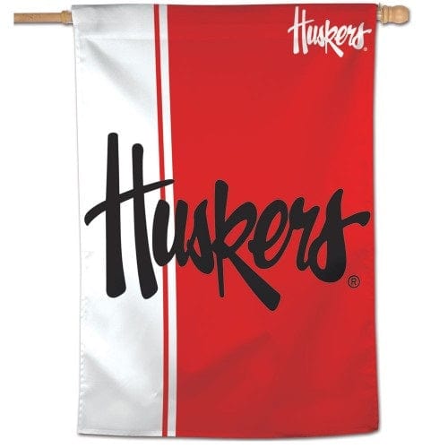 Nebraska Huskers Flag Striped House Banner