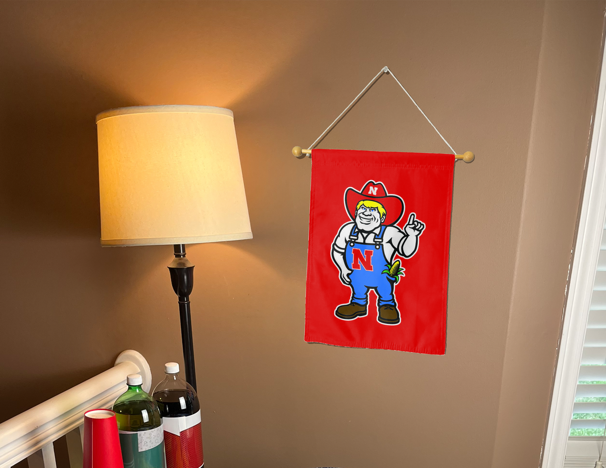 University of Nebraska - Herbie Husker Double Sided Garden Flag