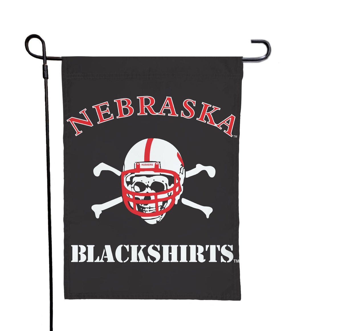 Double Sided University of Nebraska Blackshirts Garden Flag
