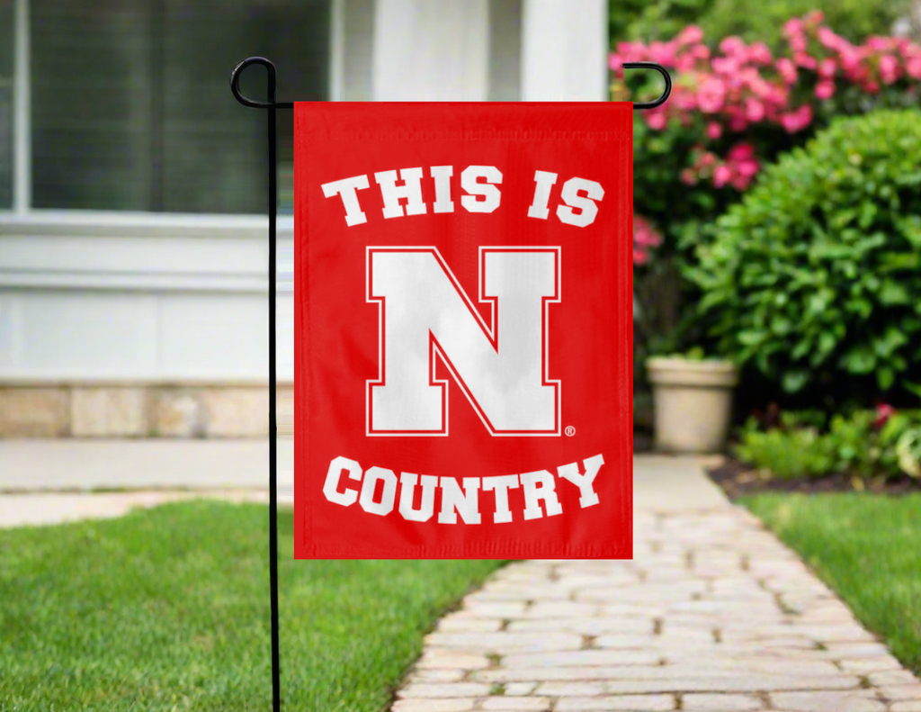 University of Nebraska - This Is N Huskers Country Double Sided Garden Flag