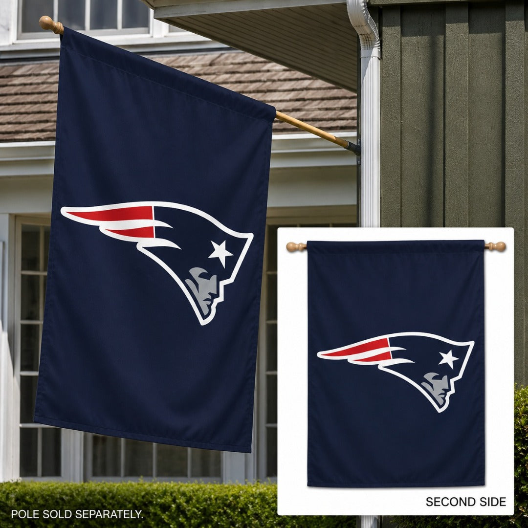 New England Patriots 2 Sided Logo Banner