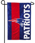 New England Patriots Garden Flag 2 Sided Applique Embellished Logo