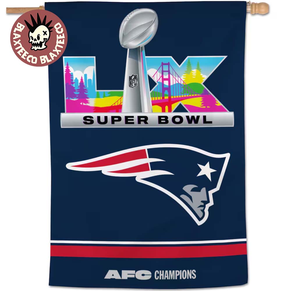 New England Patriots WinCraft 2025 AFC Champions Double Sided House Flag