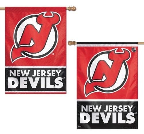 New Jersey Devils Flag 2 Sided Double Logo House Banner