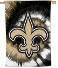 New Orleans Saints Flag Tie Dye Logo House Banner