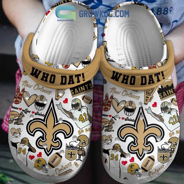 New Orleans Saints Who Dat Clogs Crocs