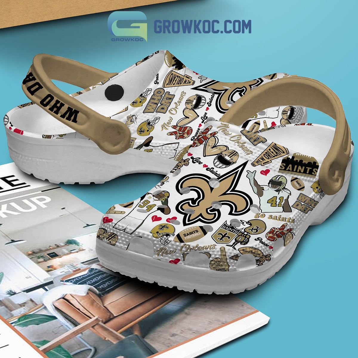 New Orleans Saints Who Dat Clogs Crocs