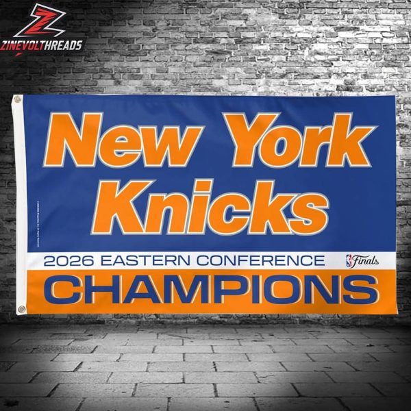New York Knicks 2026 NBA Eastern Conference Champions Double-Sided Deluxe Garden House Flag