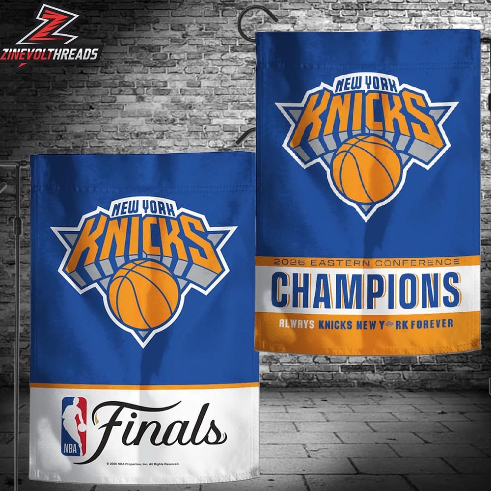 New York Knicks 2026 NBA Eastern Conference Champions Double-Sided Garden House Flag