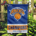 New York Knicks 2026 NBA Eastern Conference Champions Double-Sided Vertical Garden House Flag