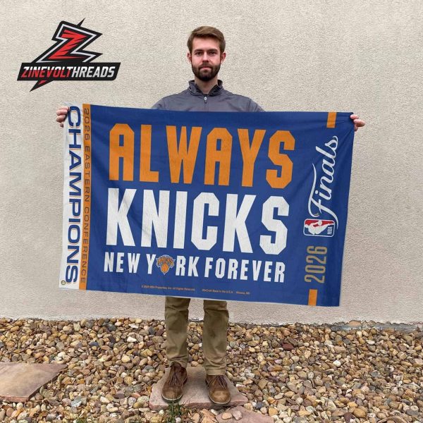 New York Knicks 2026 NBA Eastern Conference Champions Locker Room Double-Sided Celebration Garden House Flag