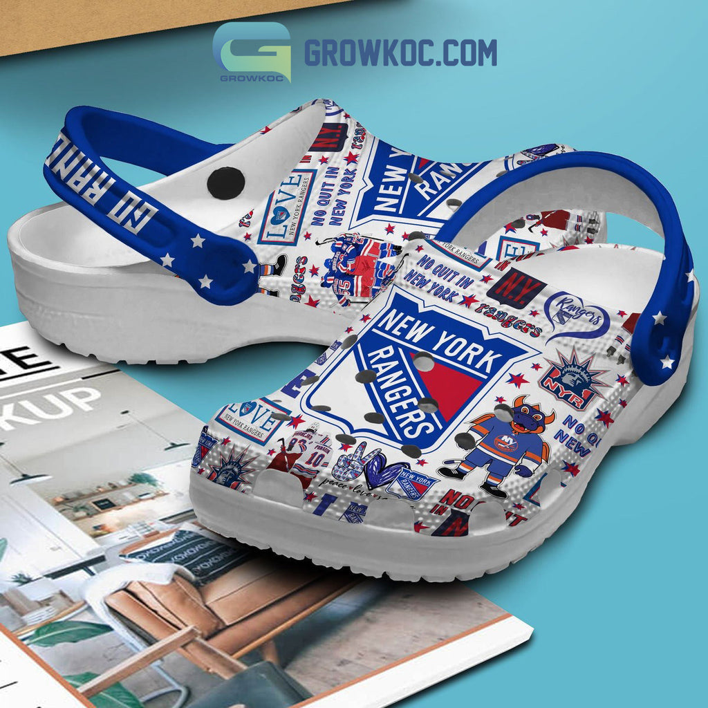 New York Rangers Peace Love Rangers Clogs Crocs