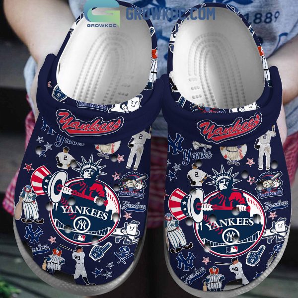 New York Yankees Baseball Team Navy Design Crocs Clogs