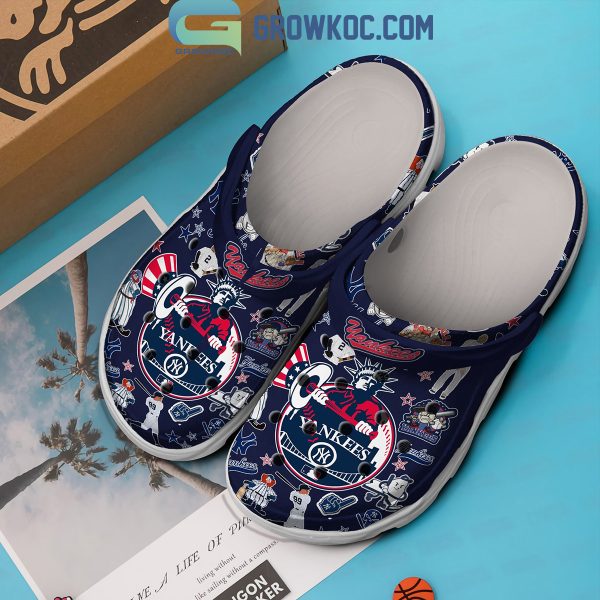 New York Yankees Baseball Team Navy Design Crocs Clogs