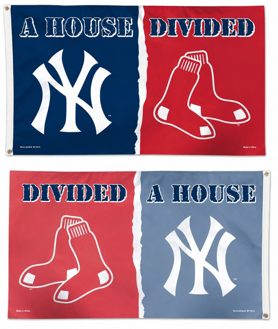 New York Yankees vs Boston Red Sox 3x5 House Divided Flag