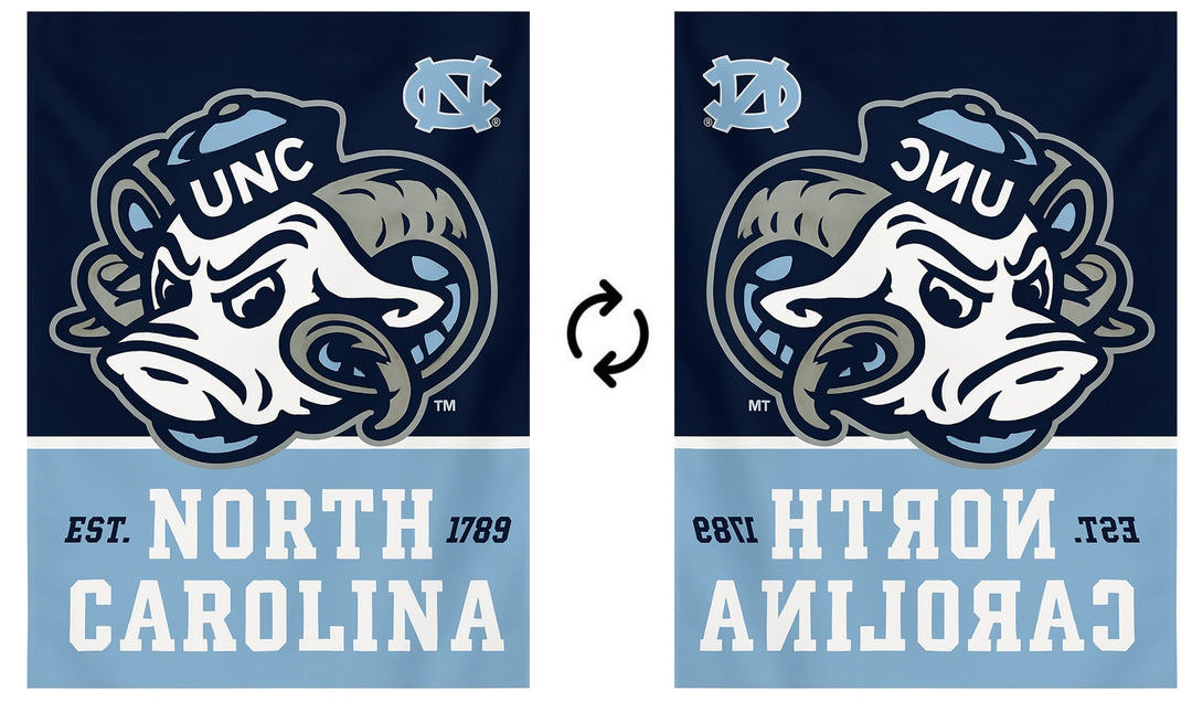 North Carolina Tar Heels Banner Throwback Logo