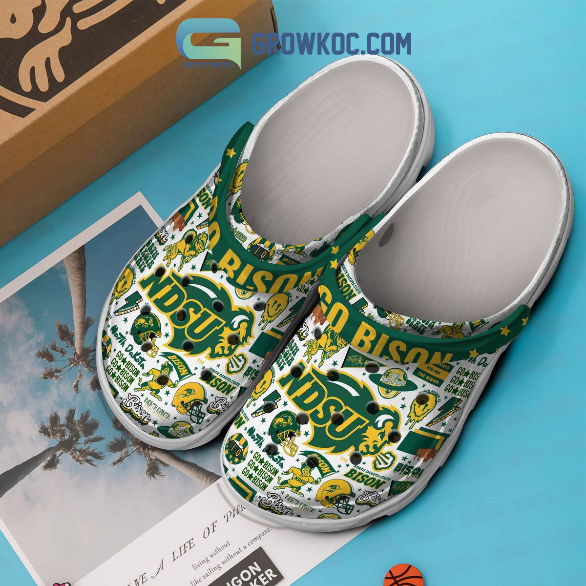 North Dakota State Bison NCAA Go Bison Clogs Crocs