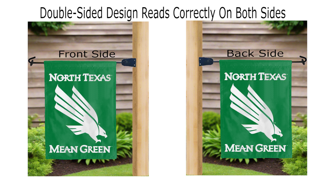 North Texas University Mean Green Double Sided Garden Flag