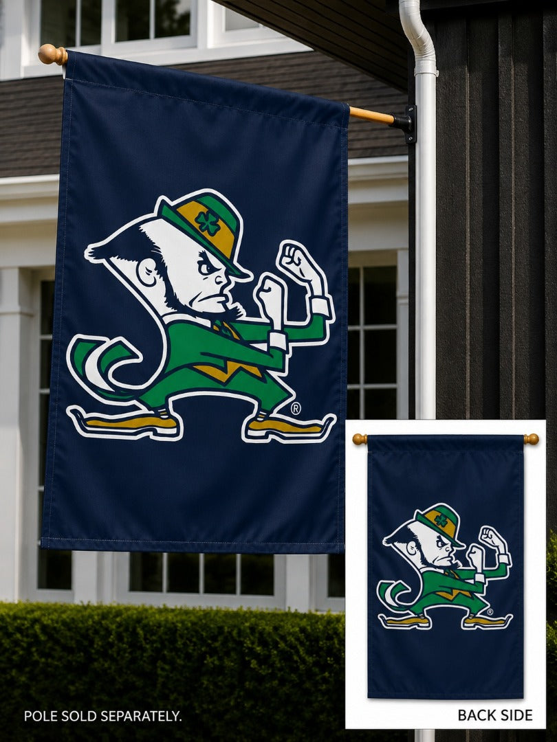Notre Dame Banner Leprechaun 2 Sided