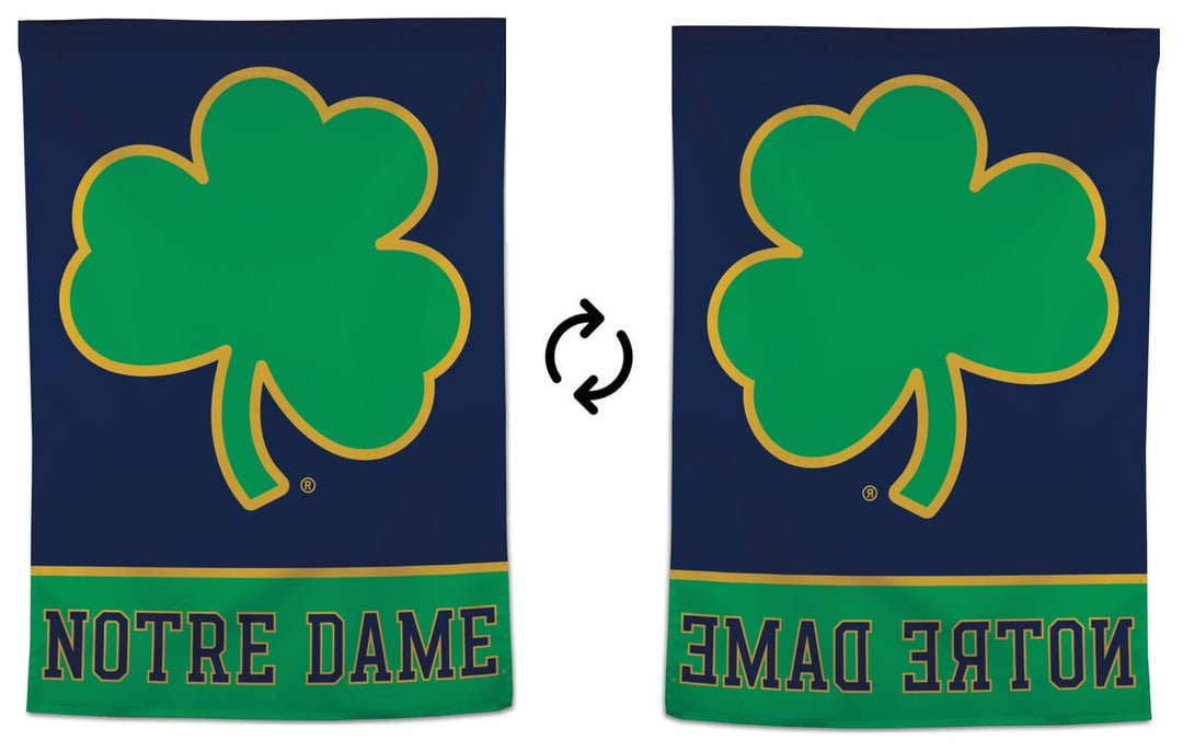 Notre Dame Flag Clover Logo House Banner