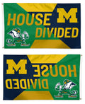 Notre Dame vs Michigan House Divided Flag 3x5