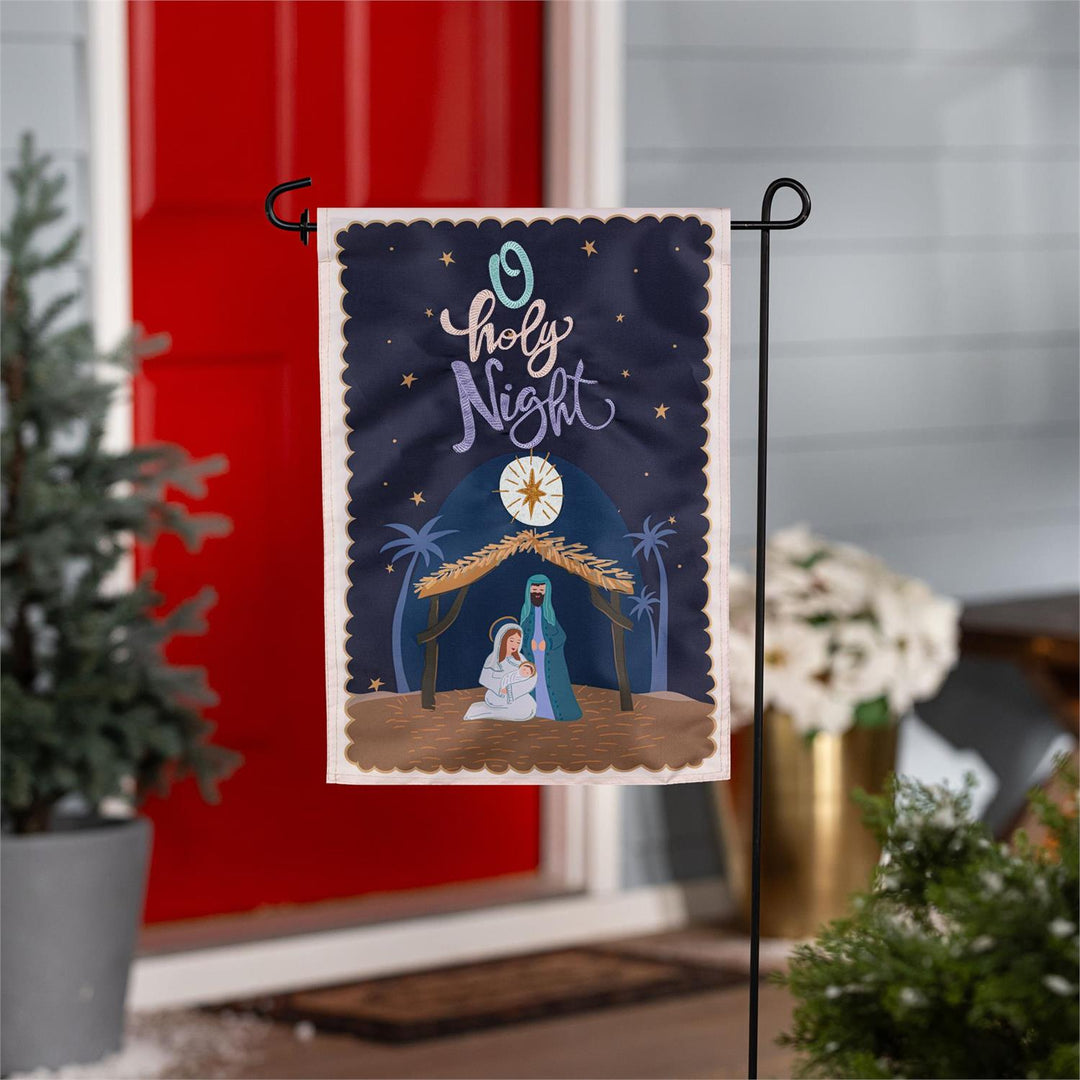 O Holy Night Miracle 2 Sided Garden Flag Applique