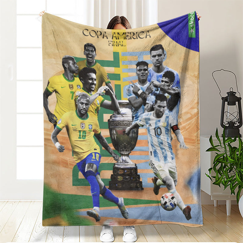Copa America Football Blanket