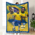 Brazil Football Blanket