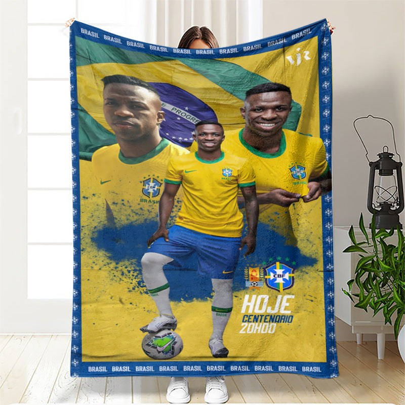 Brazil Football Blanket