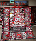 Ohio State Buckeyes 135th Anniversary 1890-2025 Celebrating Fleece Blanket Quilt
