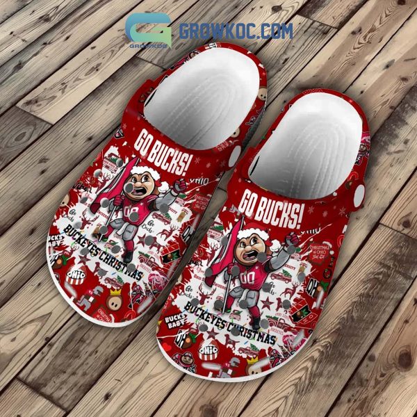 Ohio State Buckeyes Go Bucks Buckeyes Christmas Bucks Baby Good Vibe Christmas Crocs Clogs