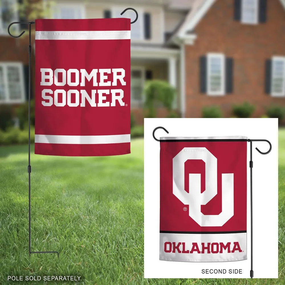 Oklahoma Sooners Boomer Sooner 2 Sided Garden Flag