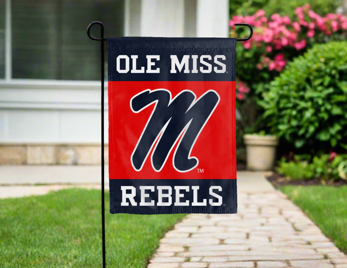 Mississippi - Ole Miss Rebels Double Sided Garden Flag